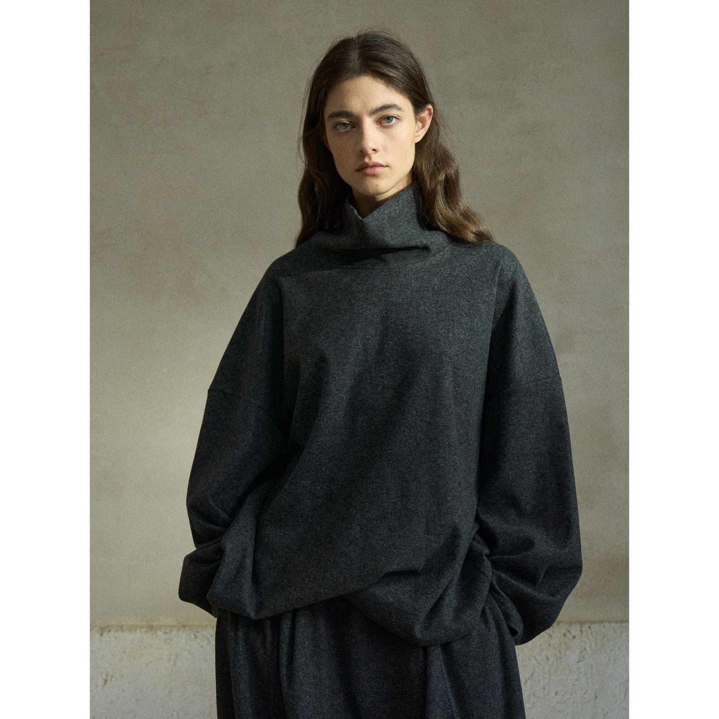 Autumn new wool turtleneck loose lazy atmosphere knitted sweater