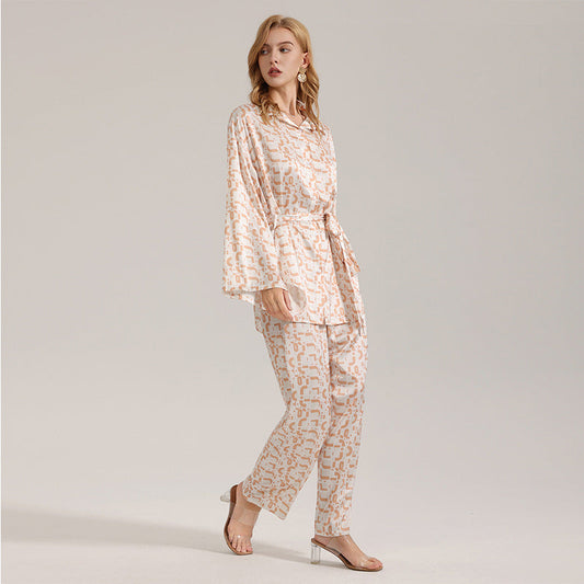Satin Long Sleeve Pajama Set