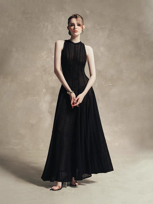 3D Lace Swing Maxi Dress