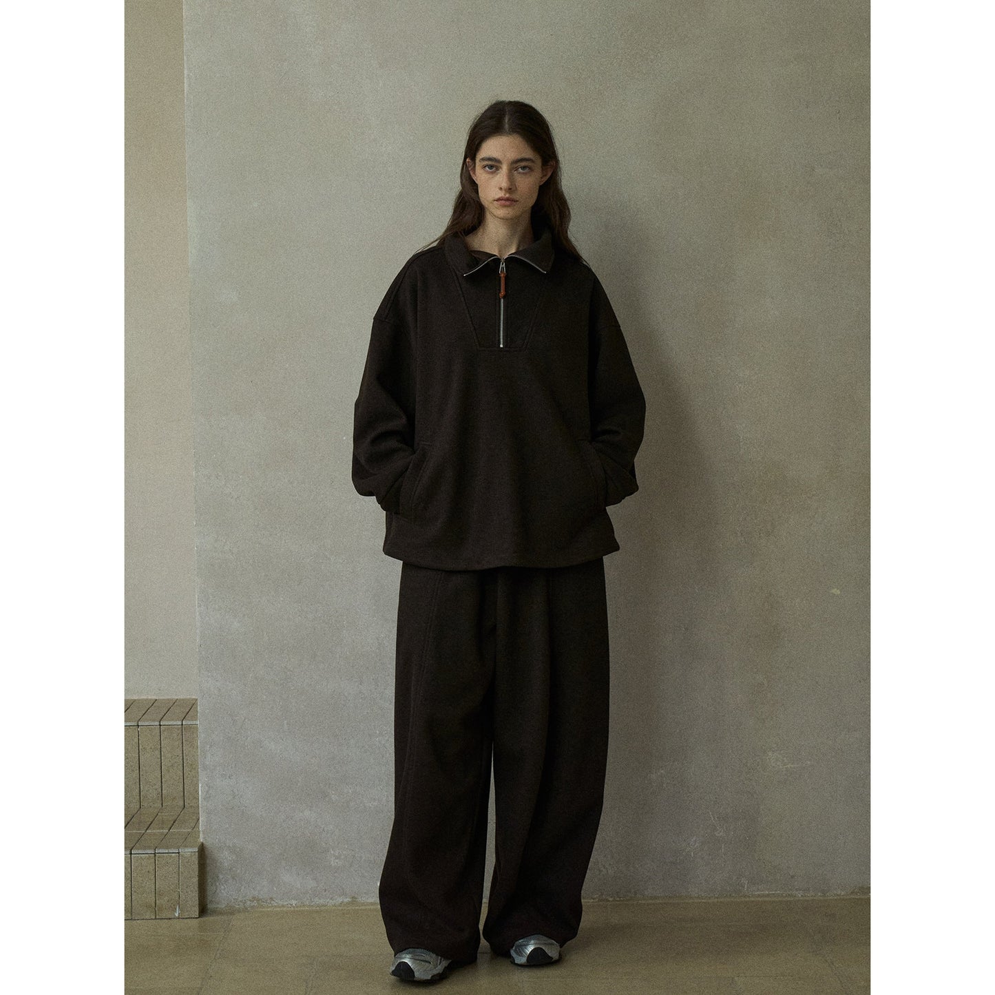 Autumn new acetic acid wool pullover classic light flower yarn texture static luxury sweater