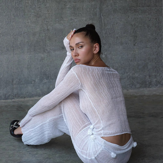 Stylish hottie sexy see-through set